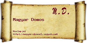 Magyar Domos névjegykártya